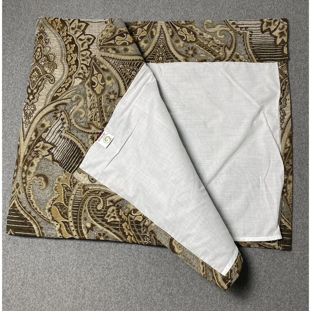 Vintage BILTMORE Tapestry PAISLEY 54”x23” Curtain Panels (SET OF 2)